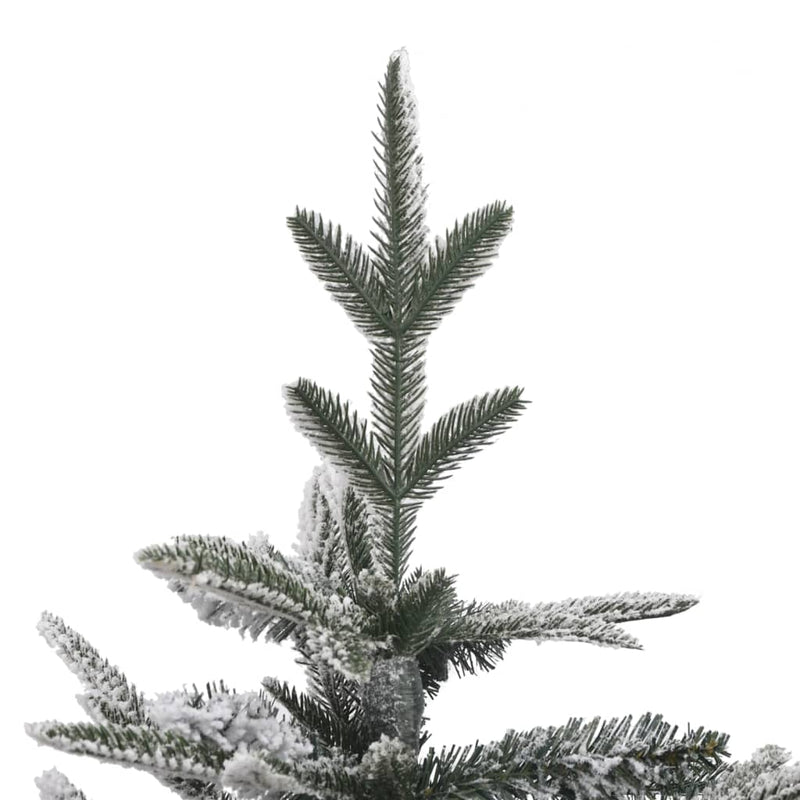 Artificial Christmas Tree with Flocked Snow Green 240 cm PVC&PE Payday Deals