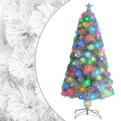 Artificial Christmas Tree with LED White 120 cm Fibre Optic