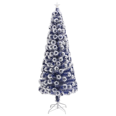 Artificial Christmas Tree with LED White&Blue 240 cm Fibre Optic Payday Deals