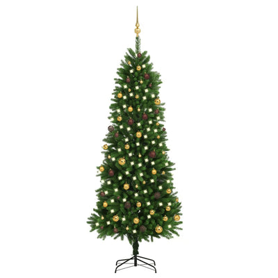 Artificial Christmas Tree with LEDs&Ball Set 240 cm Green Payday Deals