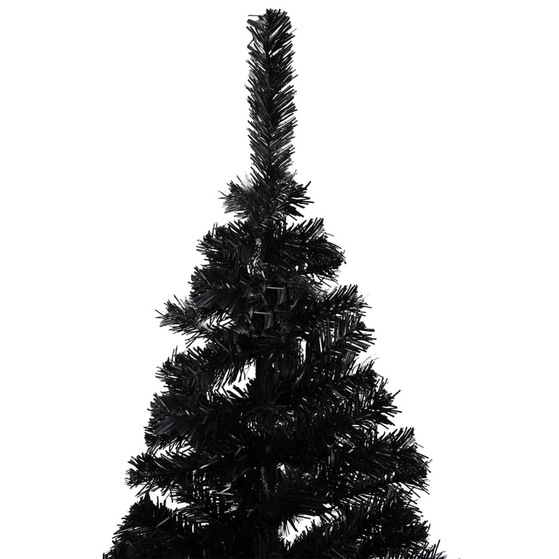 Artificial Christmas Tree with LEDs&Ball Set Black 210 cm PVC Payday Deals