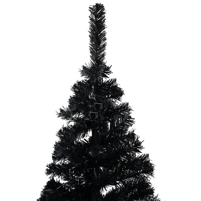 Artificial Christmas Tree with LEDs&Ball Set Black 240 cm PVC Payday Deals