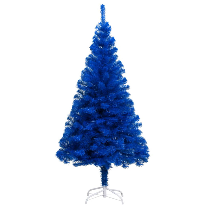 Artificial Christmas Tree with LEDs&Ball Set Blue 210 cm PVC Payday Deals