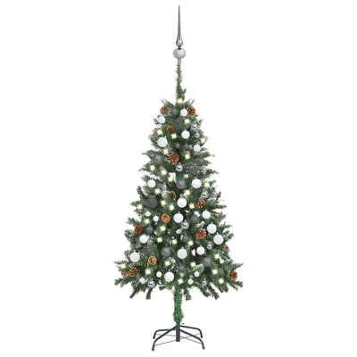 Artificial Christmas Tree with LEDs&Ball Set Pine Cones 150 cm