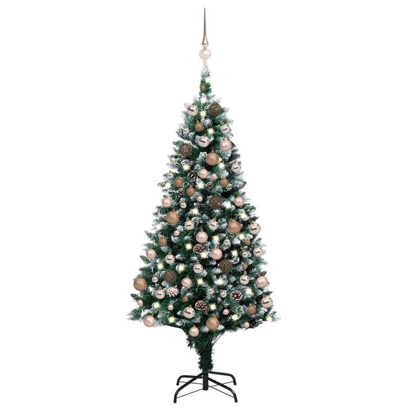 Artificial Christmas Tree with LEDs&Ball Set&Pine Cones 150 cm Payday Deals