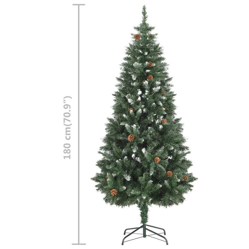 Artificial Christmas Tree with LEDs&Ball Set&Pine Cones 180 cm Payday Deals