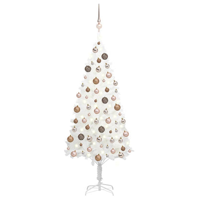 Artificial Christmas Tree with LEDs&Ball Set White 120 cm