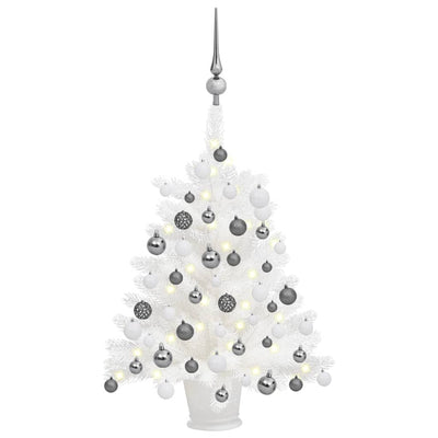 Artificial Christmas Tree with LEDs&Ball Set White 65 cm Payday Deals
