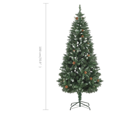 Artificial Christmas Tree with Pine Cones and White Glitter 180 cm Payday Deals