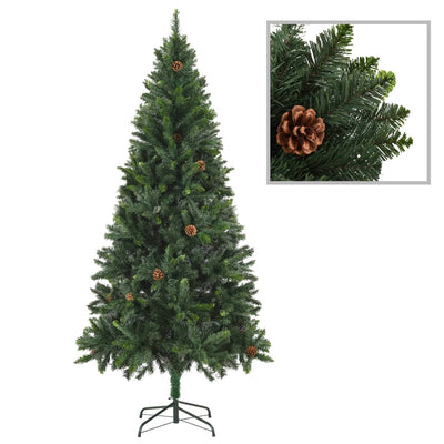 Artificial Christmas Tree with Pine Cones Green 180 cm
