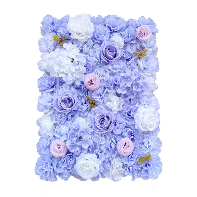 Artificial Flower Wall Backdrop Panel 40cm X 60cm Mixed Lilac Flowers Payday Deals
