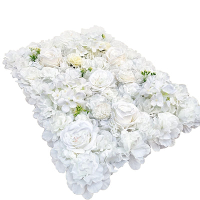 Artificial Flower Wall Backdrop Panel 40cm X 60cm Mixed Whites Payday Deals