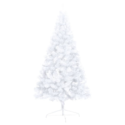 Artificial Half Christmas Tree with LEDs&Ball Set White 150 cm Payday Deals