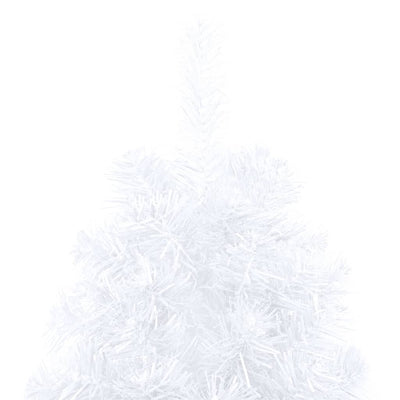 Artificial Half Christmas Tree with LEDs&Ball Set White 150 cm Payday Deals