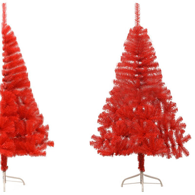 Artificial Half Christmas Tree with Stand Red 180 cm PVC Payday Deals