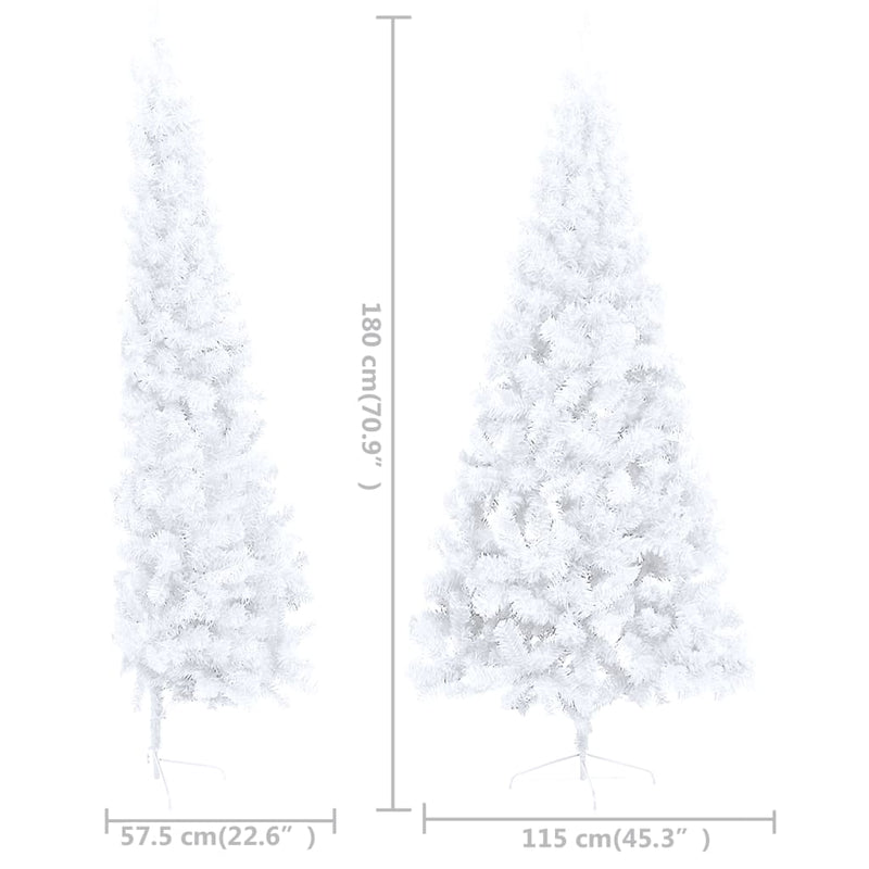 Artificial Half Christmas Tree with Stand White 180 cm PVC Payday Deals