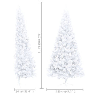 Artificial Half Christmas Tree with Stand White 210 cm PVC Payday Deals