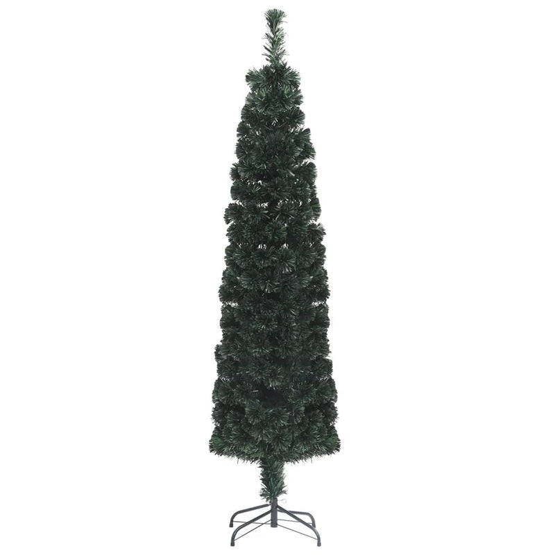 Artificial Slim Christmas Tree with Stand 120 cm Fibre Optic Payday Deals