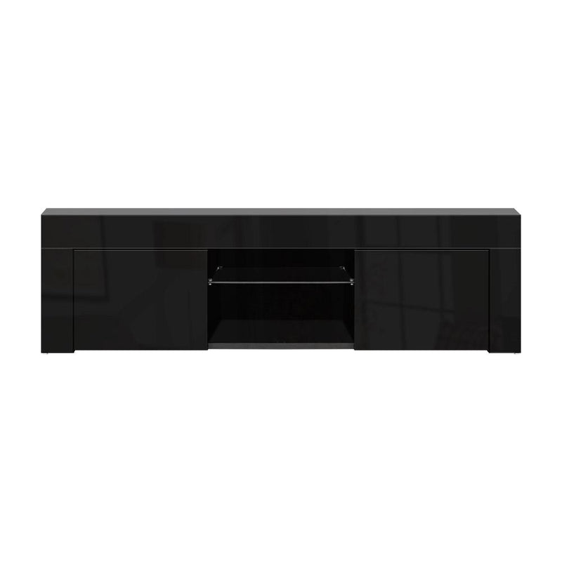 Artiss 130cm RGB LED TV Cabinet Stand Entertainment Unit Gloss Furniture Black Payday Deals