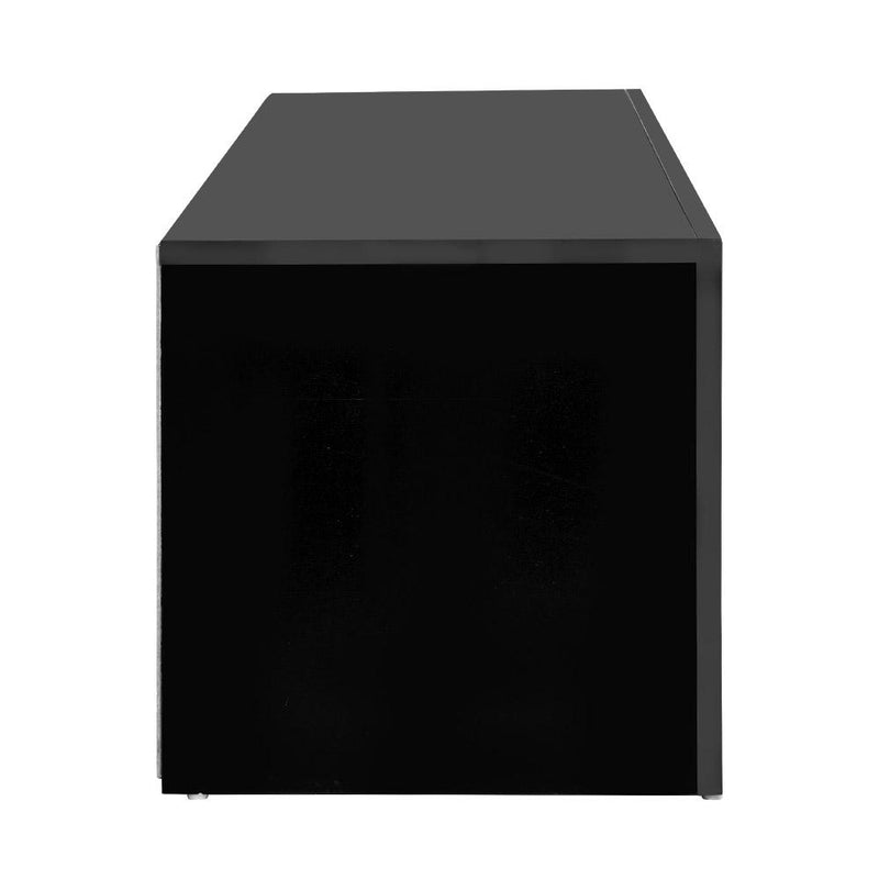 Artiss 130cm RGB LED TV Cabinet Stand Entertainment Unit Gloss Furniture Black Payday Deals