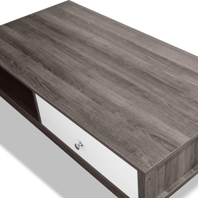 Artiss 2 Drawer Coffee Table - Wood