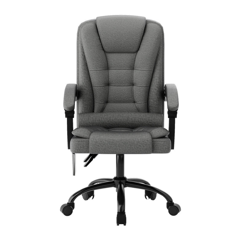 Artiss 2 Point Massage Office Chair Fabric Black Payday Deals