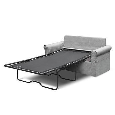 Artiss 2 Seater Folding Sofa Bed - Grey Payday Deals