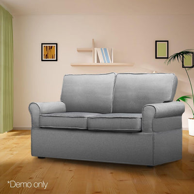 Artiss 2 Seater Folding Sofa Bed - Grey