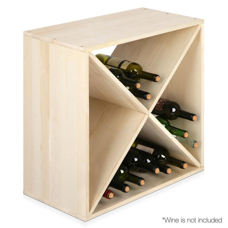 Artiss 24 Bottle Timber Wine Rack