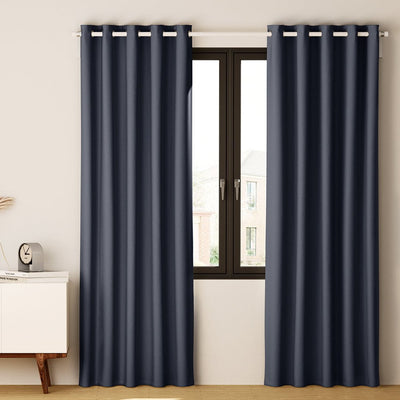 Artiss 2X Blockout Curtains Blackout Window Curtain Eyelet 240x230cm Charcoal Payday Deals