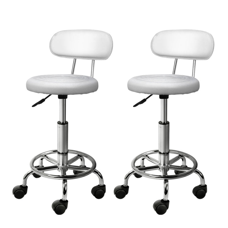 Artiss 2X Saddle Salon Stool Swivel Backrest Chair Barber Chair Hydraulic Lift Payday Deals