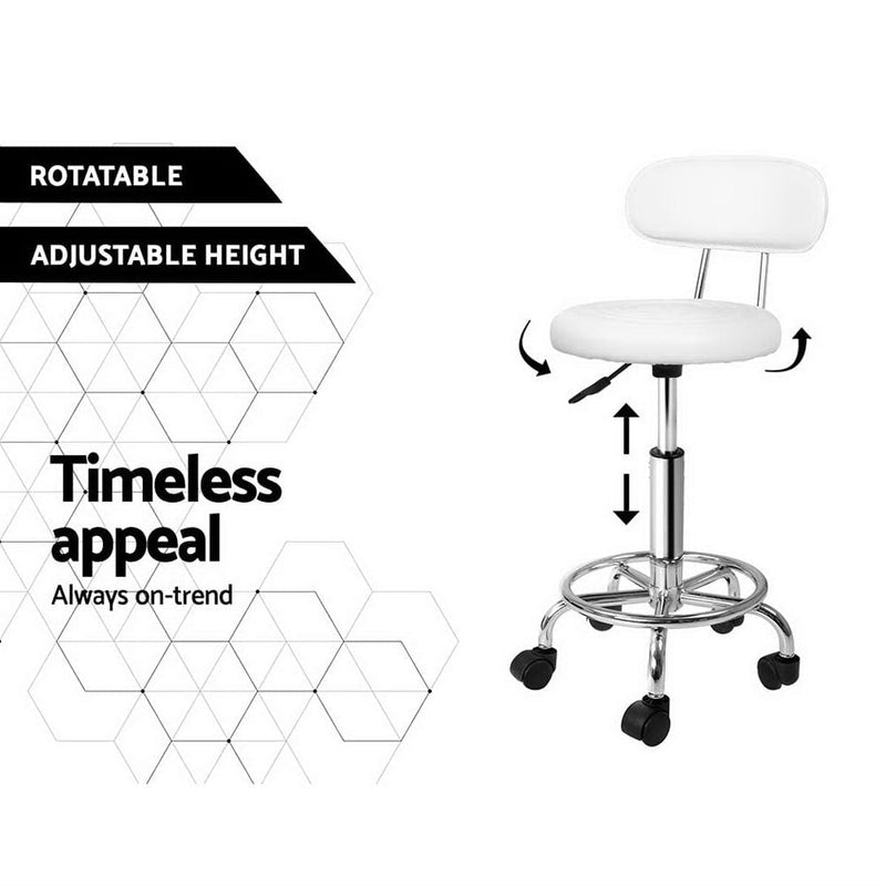 Artiss 2X Saddle Salon Stool Swivel Backrest Chair Barber Chair Hydraulic Lift Payday Deals