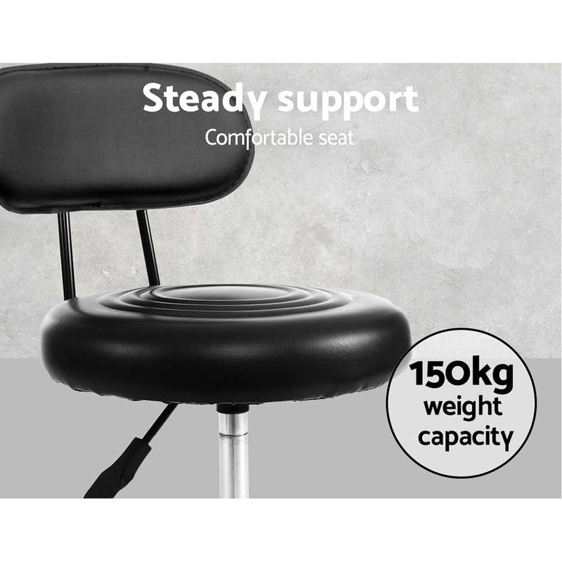 Artiss 2X Salon Stool Swivel Backrest Chair Barber Hairdressing Hydraulic Lift Payday Deals