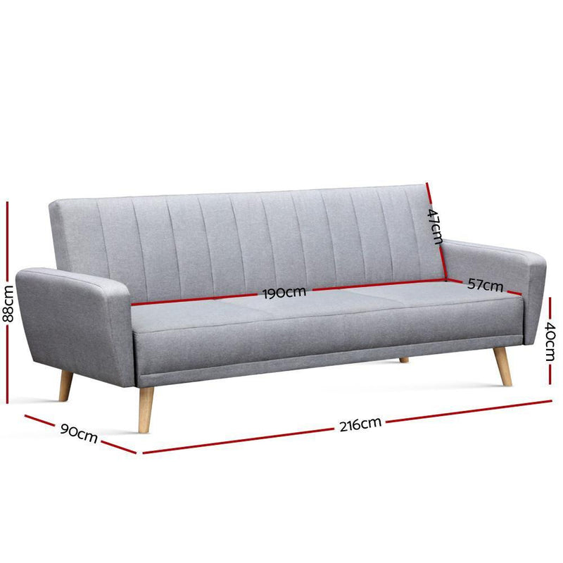 Artiss 3-piece Sofa Bed Set