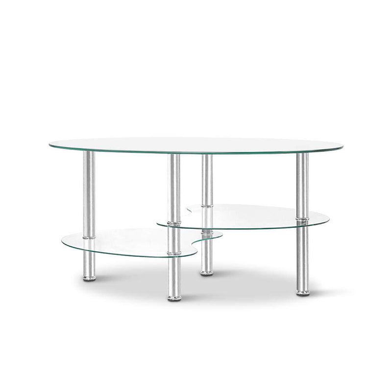 Artiss 3 Tier Coffee Table - Glass Payday Deals