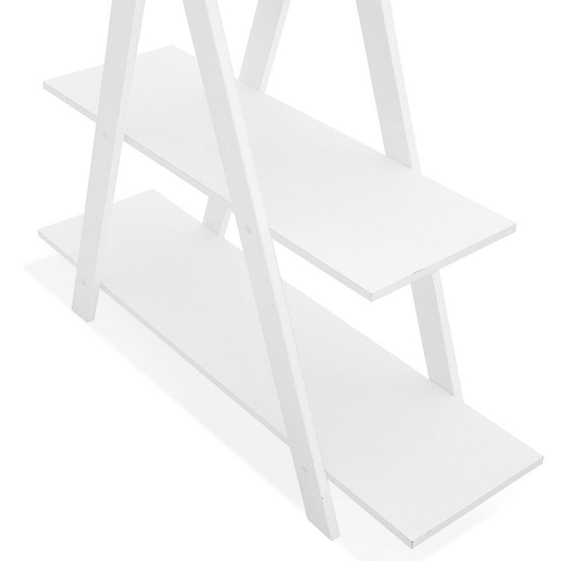 Artiss 4 Tier X Shape Ladder Shelf Display Book Shelves 150cm White