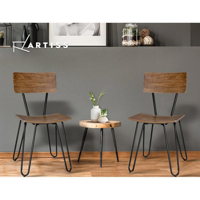 Artiss 4x Retro Dining Chiars Kitchen Living Room Cafe Bentwood Wooden