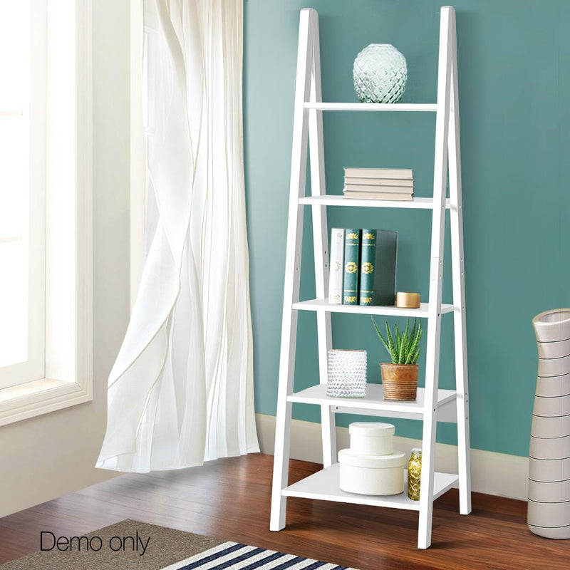 Artiss 5 Tier Ladder Wall Shelf - White