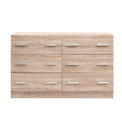 Artiss 6 Chest of Drawers Cabinet Dresser Table Tallboy Lowboy Storage Wood Payday Deals