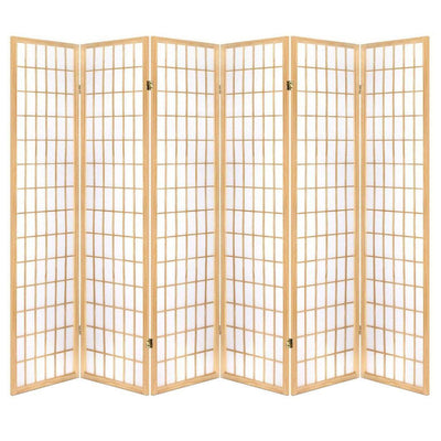 Artiss 6 Panel Room Divider Privacy Screen Foldable Pine Wood Stand Natural