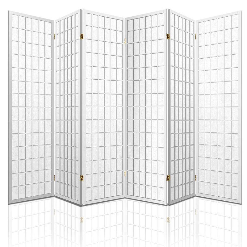 Artiss 6 Panel Wooden Room Divider - White