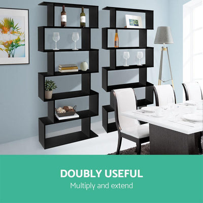 Artiss 6 Tier Display Shelf - Black Payday Deals