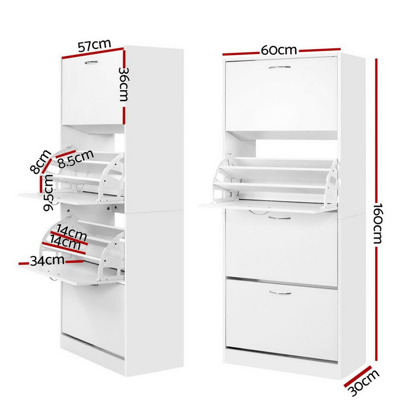 Artiss 60 Pairs Shoe Cabinet Shoes Rack Storage Organiser Shelf Cupboard Drawer Payday Deals