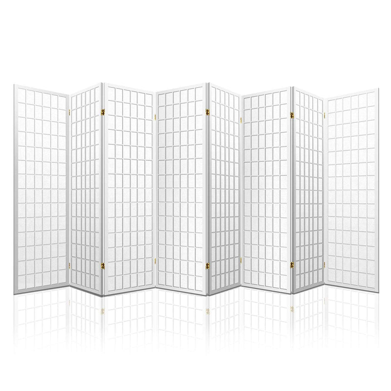 Artiss 8 Panel Room Divider Privacy Screen Dividers Stand Oriental Vintage White Payday Deals