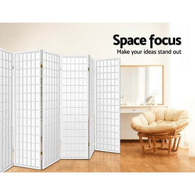 Artiss 8 Panel Room Divider Privacy Screen Dividers Stand Oriental Vintage White Payday Deals