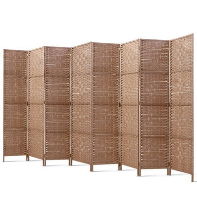 Artiss 8 Panel Room Divider Screen Privacy Rattan Timber Foldable Dividers Stand Hand Woven Payday Deals