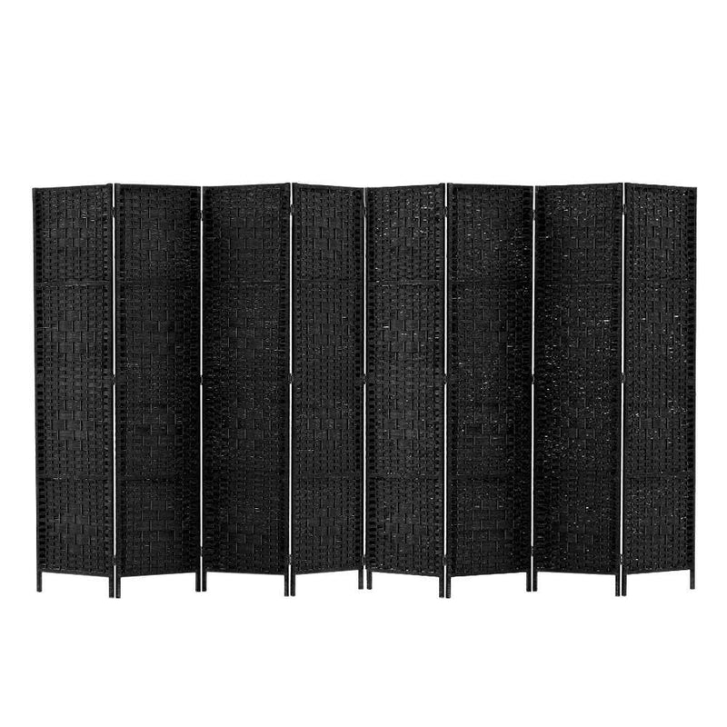 Artiss 8 Panel Room Divider Screen Privacy Timber Foldable Dividers Stand Black Payday Deals