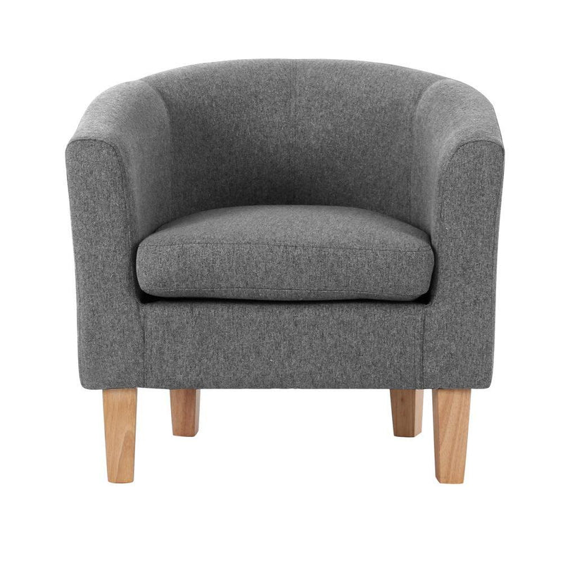 Artiss Abby Fabric Armchair - Grey Payday Deals