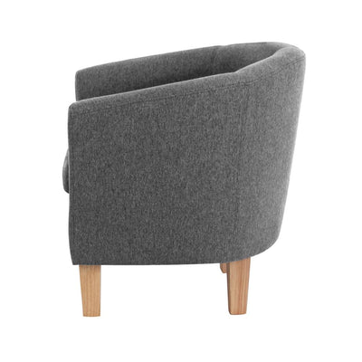 Artiss Abby Fabric Armchair - Grey Payday Deals