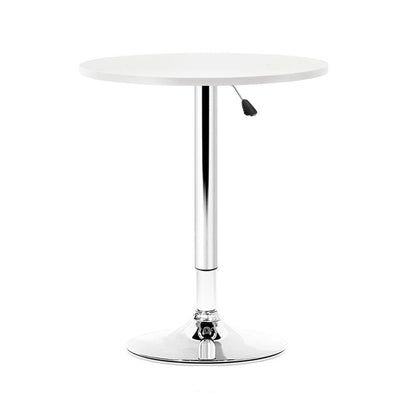 Artiss Adjustable Bar Table Gas Lift Wood Metal - White and Chrome Payday Deals